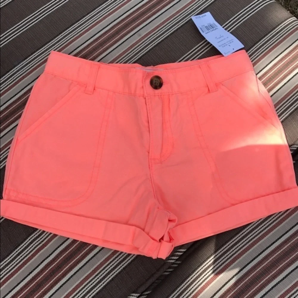 NWT Carter's Bright Orange Shorts Girls 6